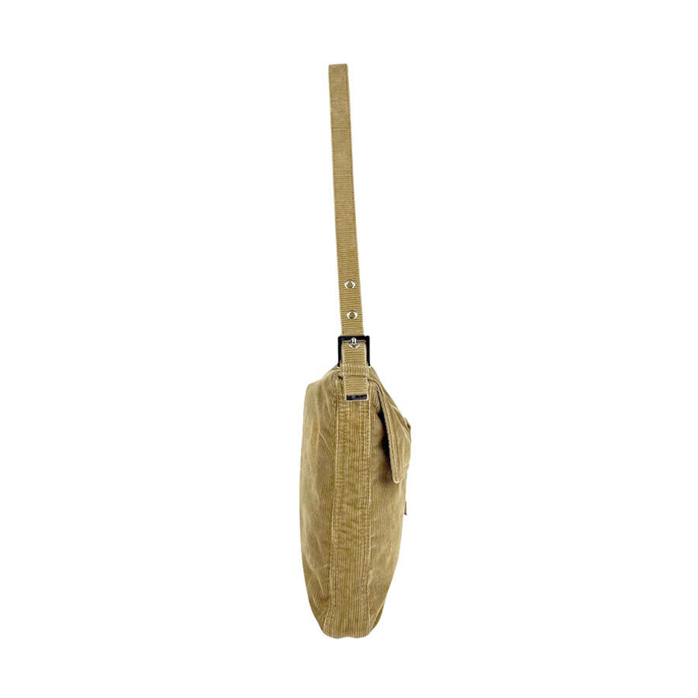 Fendi Corduroy Beige Shoulder Bag - Picture 2 of 5